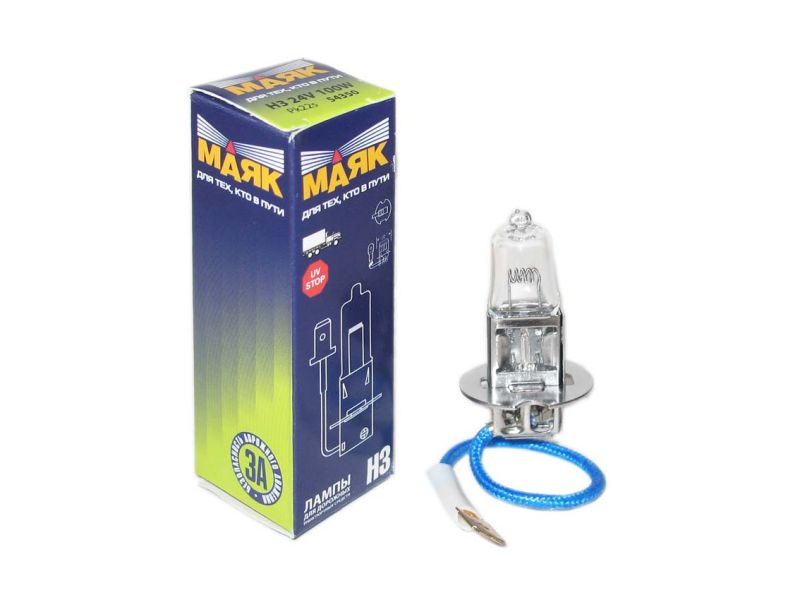 Лампа МАЯК H3 24V100W Pk22s    (мин.уп.10шт) 10/800