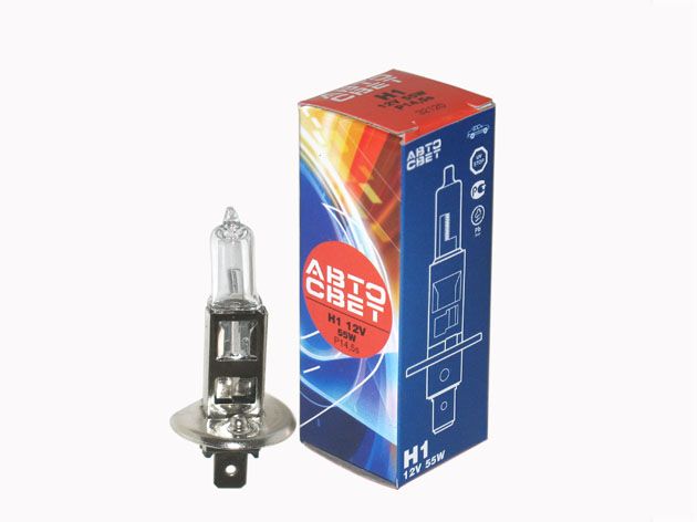 Лампа АВТОСВЕТ H1 12V-55W P14,5s /10
