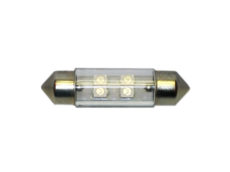 Светодиод 12V T11x36/38 S8,5 4SMD (3,5x2,8) BLUE "Маяк" /10