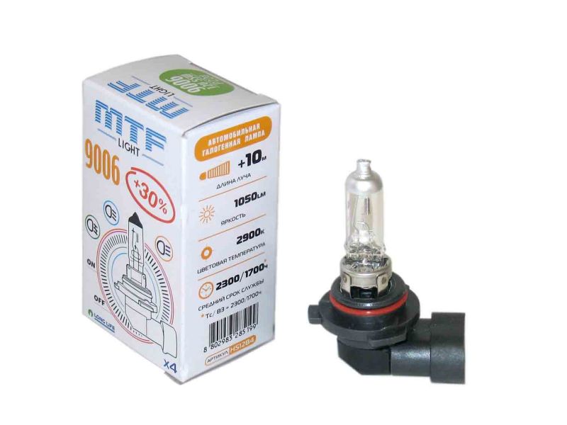 Лампа MTF HB4 12V55W Standart+30% 2900K (Корея)