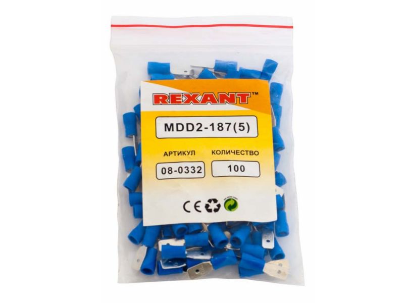 Клемма с изол. 4.8 (П) REXANT (100шт) VМ2-187
