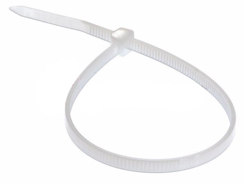 Хомут пластиковый   8х300  М5, белый 1уп/100шт /1/50_