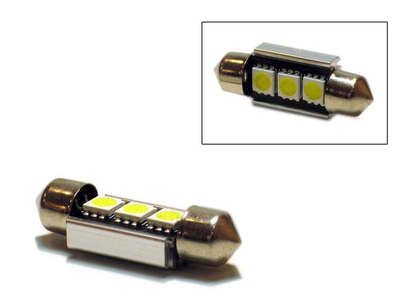 Светодиод Т11 - 3SMD 5050 белый 36мм, радиатор/10/100_