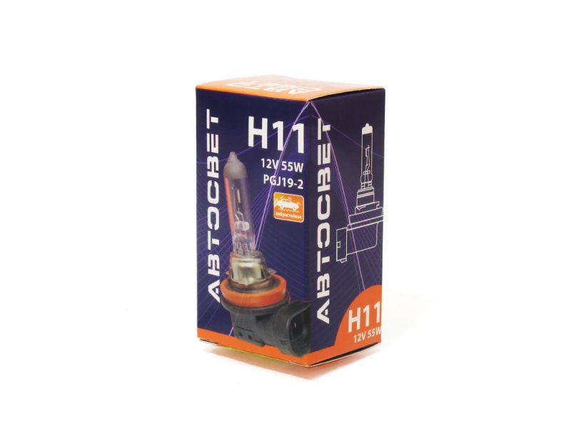 Лампа АВТОСВЕТ H11 12V 55W PGJ19-2 /1/10