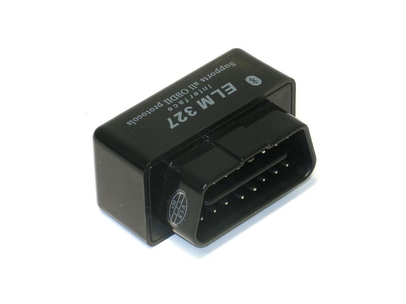 Тестер диагностический OBD2 Bluetooth ELM 327 (прошивка 1.5 черный)