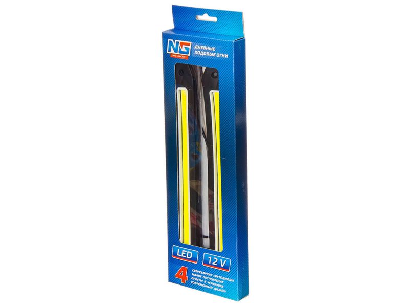 Огни ходовые 80 LED, 12V, гибкие, резин. корп., 250мм, белый