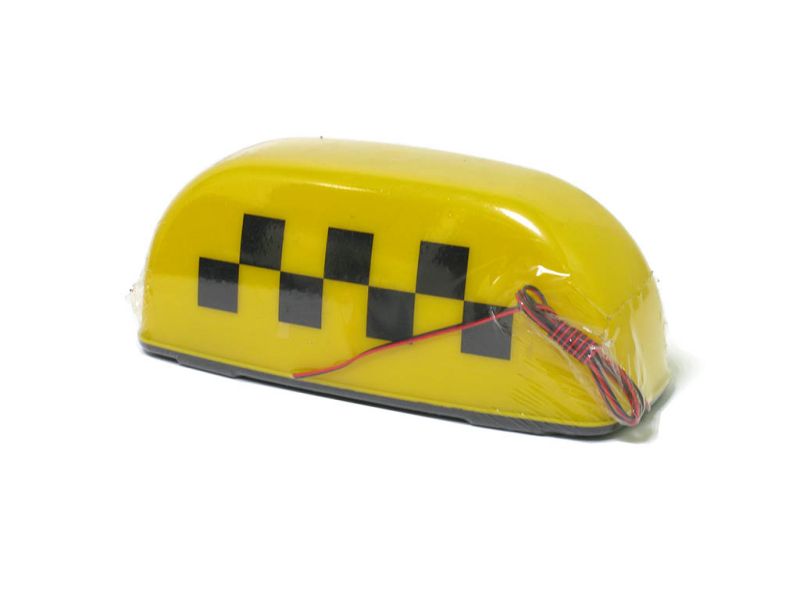Знак "TAXI" магнитный,  с подсветкой 12V желтый/1/8