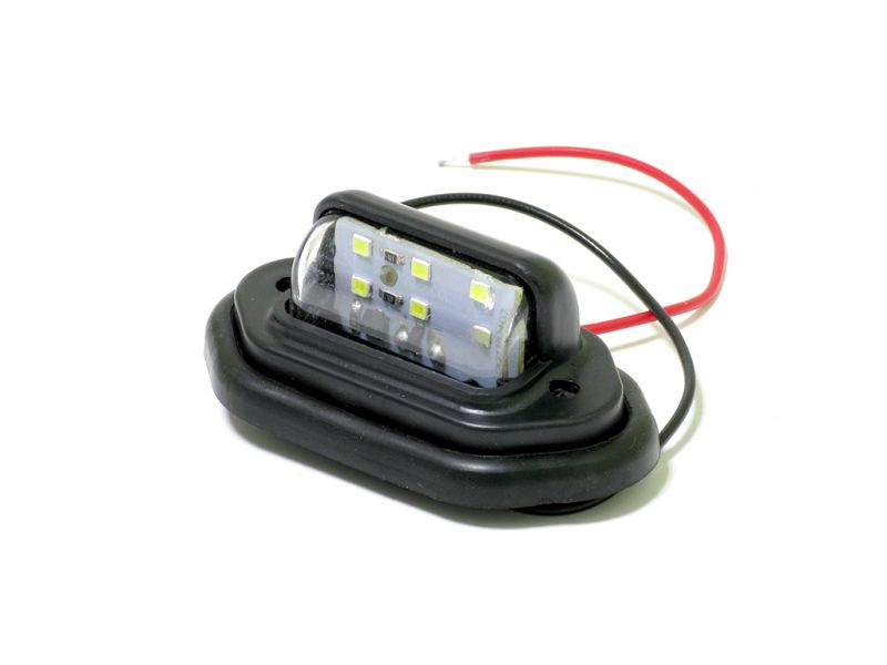 Подсветка номера 6 LED 12-30v 50мм черная (к-т 2шт)