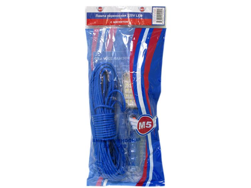 Лампа переносная 220V LED с магнитом,  10м,  1/40_