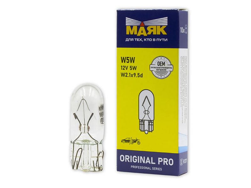 Лампа МАЯК ORIGINAL PRO АБЦ 12V 5W/10