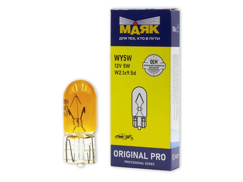 Лампа МАЯК ORIGINAL PRO АБЦ 12V 5W ORANGE/10