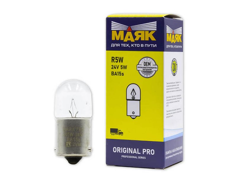 Лампа МАЯК ORIGINAL PRO А 24V  5W/10