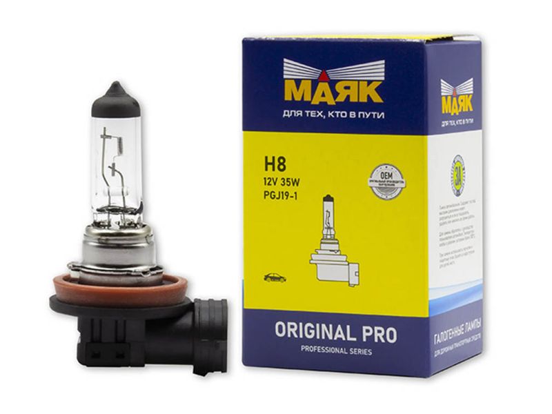 Лампа МАЯК ORIGINAL PRO H8 12V 35W