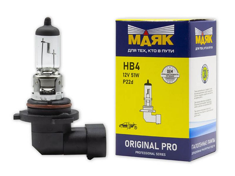 Лампа МАЯК ORIGINAL PRO HВ4 12-55 Р22d
