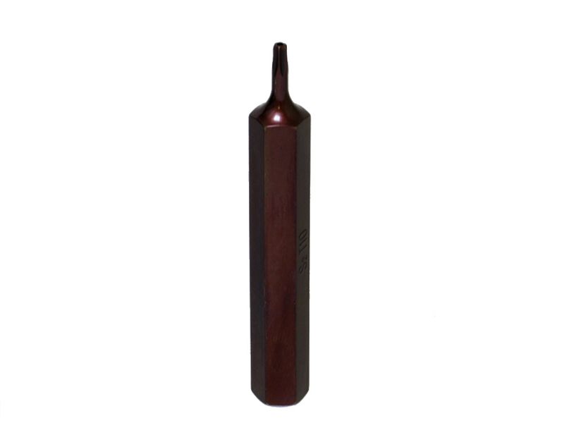Бита Т10 TORX, 6 лучей, L=75mm с отверстием МАЯКАВТО™ 1/10/50/500_