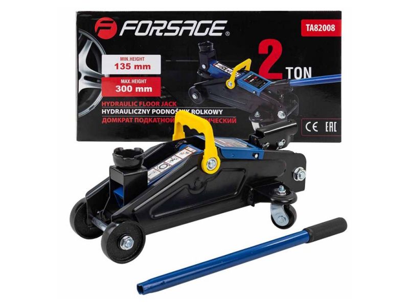 Домкрат подкатной гидравлический 2т Forsage