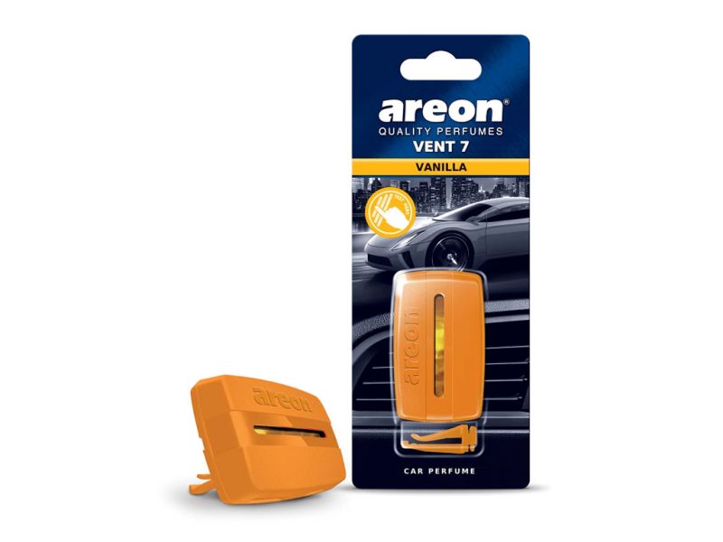 Освежитель воздуха "Аreon VENT 7" на дефлектор, Vanilla\Ваниль /1/24