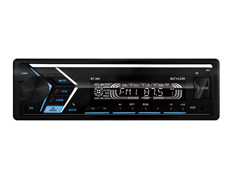 Автомагнитола SKYLOR BT-390 Multicolor 4x50 BT, MP3, WMA, USB, AUX,RCA, SD-card съемная панель (20 шт.)