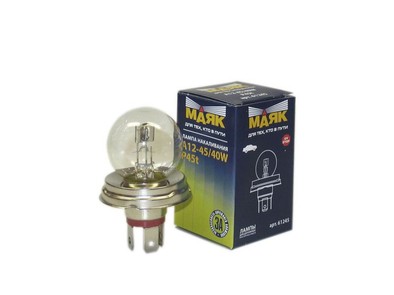 Лампа МАЯК А12V 45/40W P45t /10/100