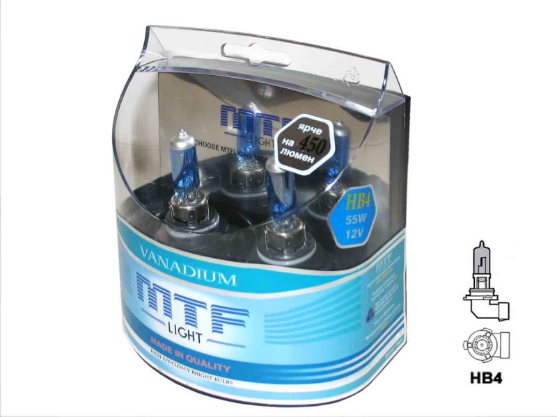 Набор ламп MTF HВ4 9006 12V55W Vanadium 5000K (Корея)