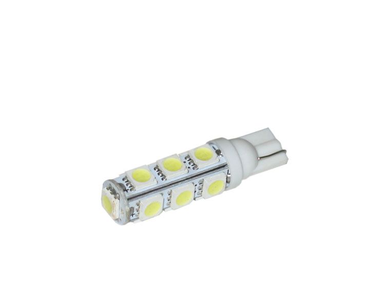 Светодиод Т10 - 13 SMD  5050 белый МТ /10/100_