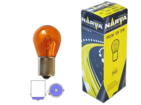 Лампа Narva PY12-21W янтарная ВАU15S 17638 /10