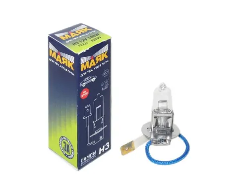Лампа МАЯК H3 12V100W Pk22s  (мин.уп.10шт) 10/800