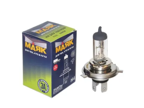 Лампа МАЯК H4 24V100/90W P43t   (мин.уп.10шт) 10/100/400