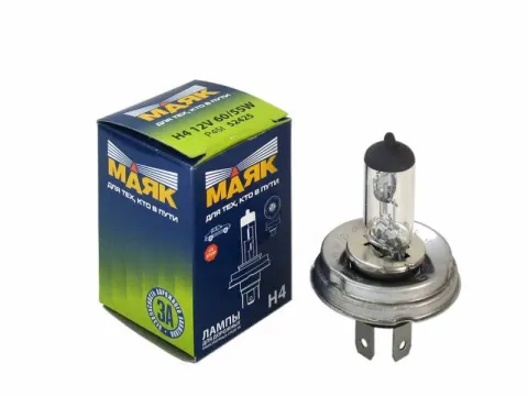 Лампа МАЯК H4 12V60/55W P45t    (мин.уп.10шт) 10/400