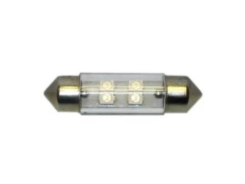 Светодиод 12V T11x36/38 S8,5 4SMD (3,5x2,8) BLUE "Маяк" /10