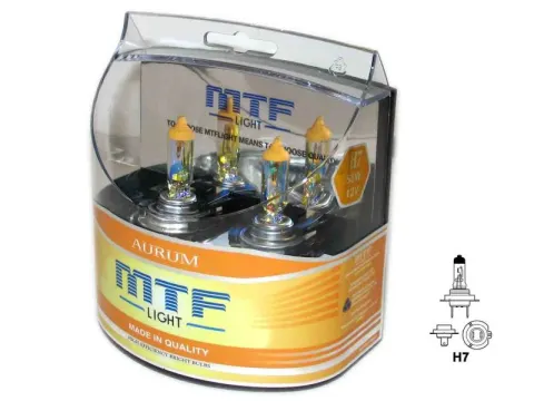 Набор ламп MTF H7 12V 55W Aurum 3000K (Корея)