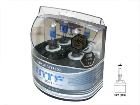 Набор ламп MTF H27 12V880/27W Argentum +80%  (Корея)