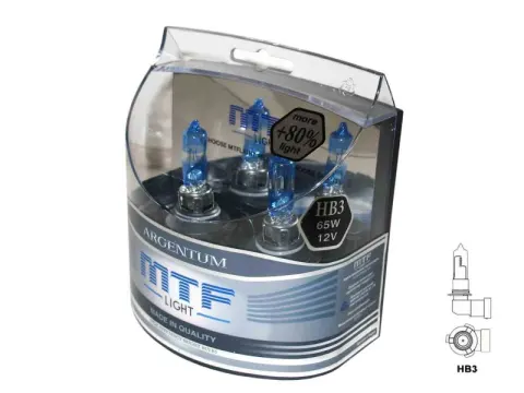 Набор ламп MTF HВ3 9005 12V65W Argentum +80% (Корея)