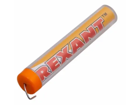 Припой с канифолью REXANT 10 гр.Ø1.0 мм (Sn60 Pb40 Flux 2.2%)