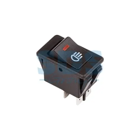 Переключатель 12V 35A (4c) ON-OFF красный с подсветкой