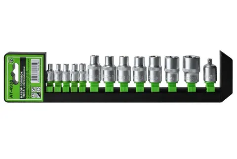 Набор головок TORX 1/4", 1/2" и переходник с 1/4" на 1/2" 13пр Ат-4938