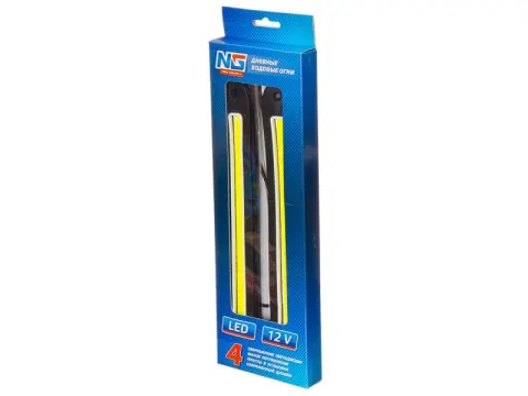 Огни ходовые 80 LED, 12V, гибкие, резин. корп., 250мм, белый