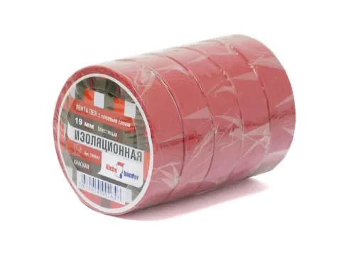 Изолента 19мм*20м "Klebebander" красная TIK904T /8/200