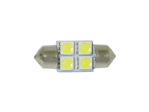 Светодиод Т11 - 4SMD  5050 белый 31мм  10/100_