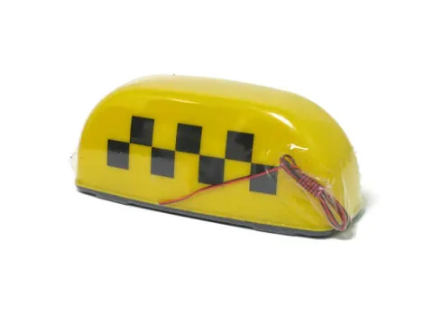 Знак "TAXI" магнитный,  с подсветкой 12V желтый/1/8
