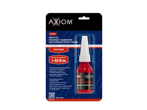 Фиксатор резьбовых соединений неразъемный (красный)  AXIOM 10мл /1/12