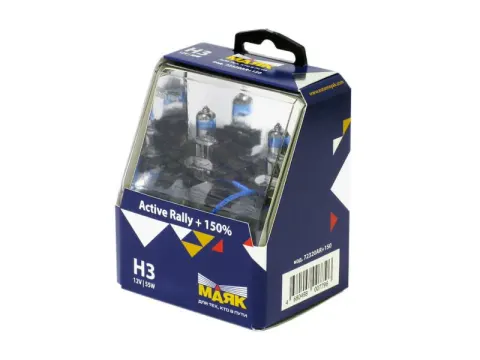 Лампа МАЯК Active H3 12V 55W PK22s Rally +150% (Silver) /1/6/60