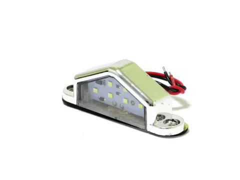 Подсветка номера 6 LED 12-30v 76мм хром 1/4