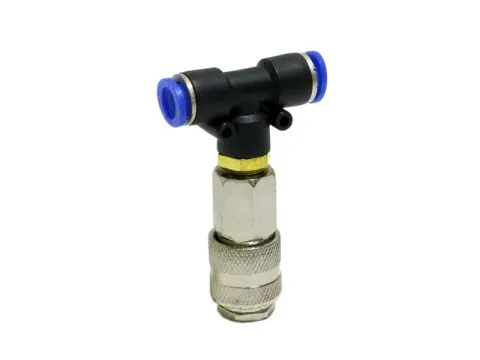 Фитинг - соединитель Т-обр. Ø 6мм + БЫСТРОСЪЕМ  MINI PR-0097