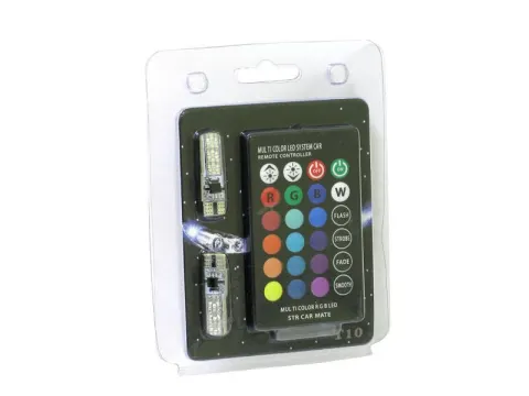 Светодиод T10 RGB с пультом