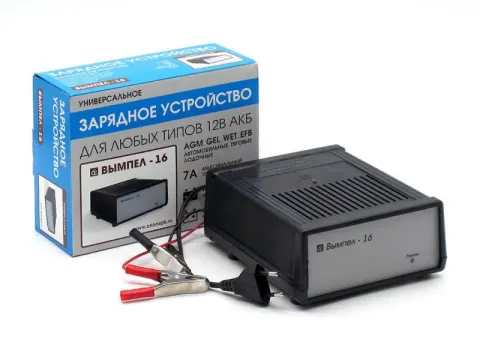 Зарядное устройство Вымпел-16(универсальное, AGM, GEL, WET, EFB, 7А, 12В) /1/20