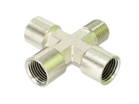 Фитинг -четверник 1/4"  М-М-М-П