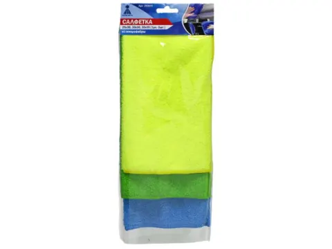 Салфетка Микрофибра 25*30, 30*30, 30*35 (1уп.-3шт) МАЯКАВТО™ 1/60_