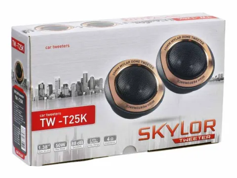 Автоколонки SKYLOR  TW-T25K/акустика ВЧ 35 мм, 50W диффузор: PEI, купольный, 88dB, 2000-24000Hz