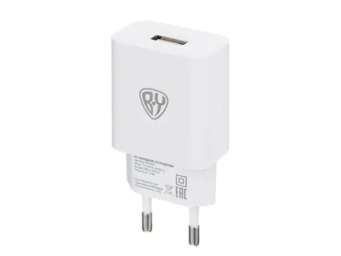 СЗУ 220В, BY Usual 10Вт, 1хUSB-А, 2А, 5В,110-240В, 50-60Гц, пластик, белый